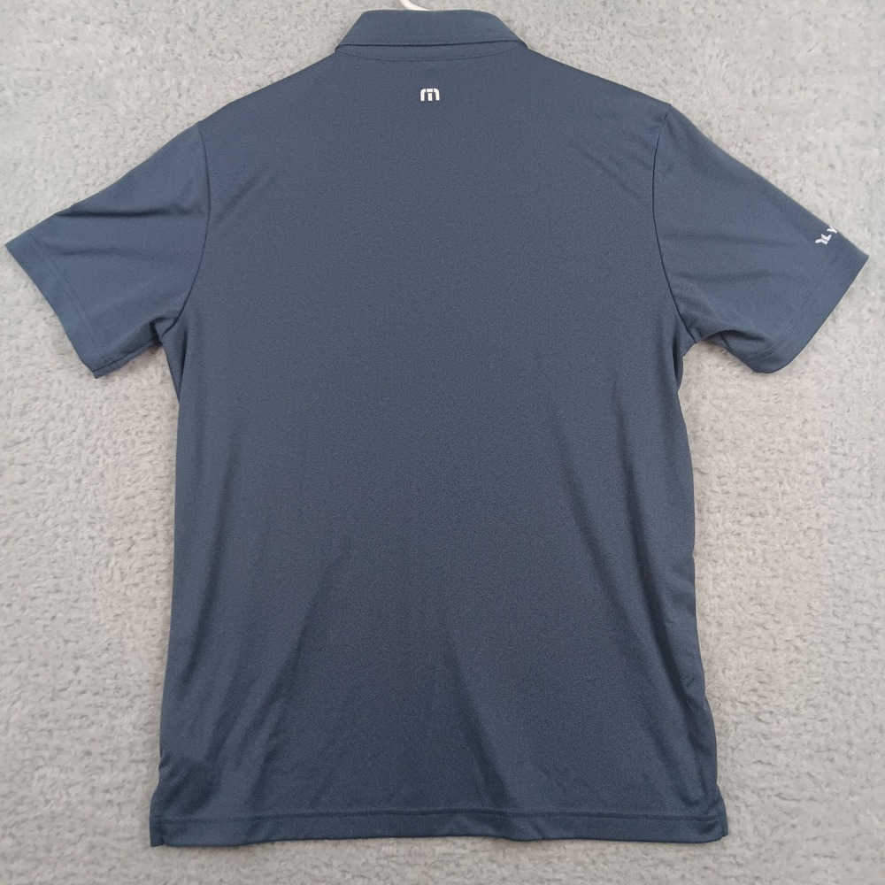 TravisMathew Polo Shirt 1MU410 Mens L Blue Gray Young Life Logo Short Sleeve - Picture 2 of 10